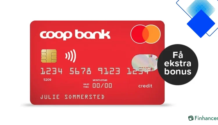 Få op til 50.000 DKK med Coop Bank Mastercard Kredit, 45 dages rentefri kredit, gebyrfri køb og ekstra Coop-bonus