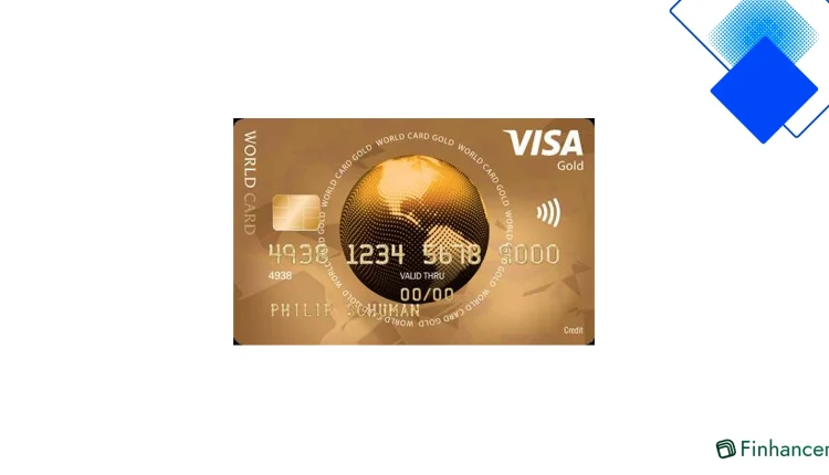 Visa World Card Gold met bestedingslimiet van €5.000, 365 dagen aankoopverzekering en wereldwijde dekking