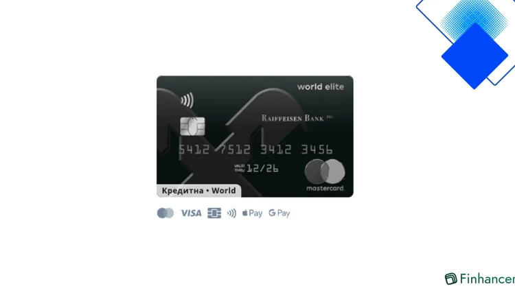 Кредитна картка Райффайзен Банк Mastercard World Elite, топова для мандрівників з Lounge Key, кешбеком і зняттям готівки за кордоном без комісії