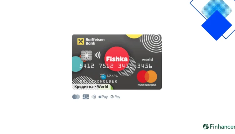 Кредитна картка Fishback від Райффайзен, ліміт до 300 000 грн, 57 днів пільгового періоду і кешбек до 5%